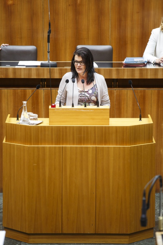 Nationalratsabgeordnete Elisabeth Pfurtscheller (V) am Rednerpult