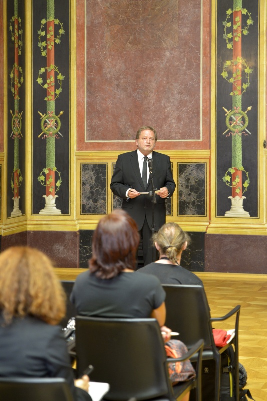 Pressesprecher von Nationalratspräsidentin Barbara Prammer Gerhard Marschall am Wort