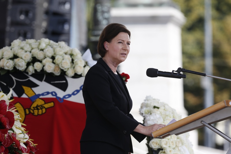 Frauenministerin Gabriele Heinisch-Hosek bei ihrer Ansprache