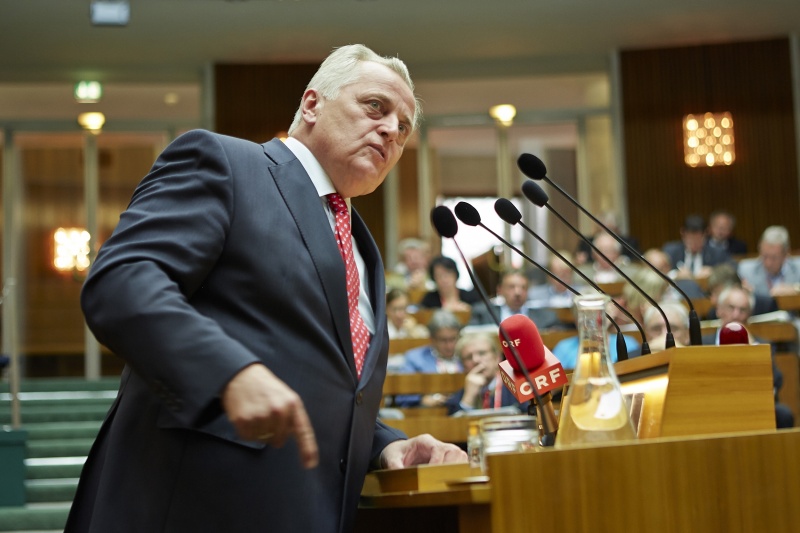 Sozialminister Rudolf Hundsdorfer am Rednerpult