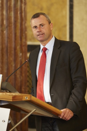 Dritter Nationalratspräsident Norbert Hofer (F) begrüßt seine Gäste
