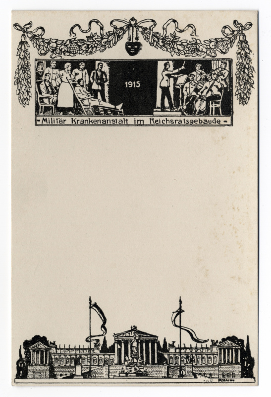 Postkarte mit Parlamentsgebäude