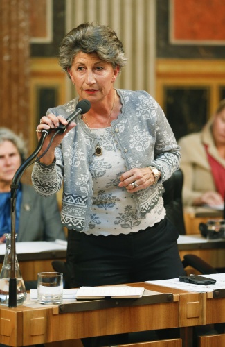 Bundesrätin Cornelia Michalke (F) bei ihrer Wortmeldung
