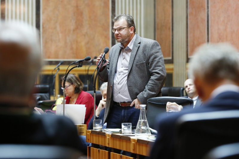 Nationalratsabgeordneter Gerald Hauser (F) bei seiner Wortmeldung