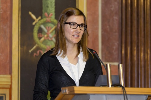 Präsentation des BM für Justiz durch Magdalena Beck