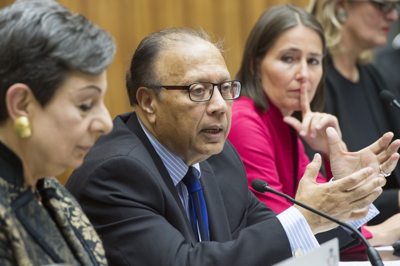 United Nations Under-Secretary-General and High Representative a.D., Initiator of UNSCR 1325 Ambassador Anwarul K. Chowdhury am Wort