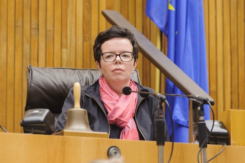 Nationalratsabgeordnete Tanja Windbüchler-Souschill (G) am Präsidium