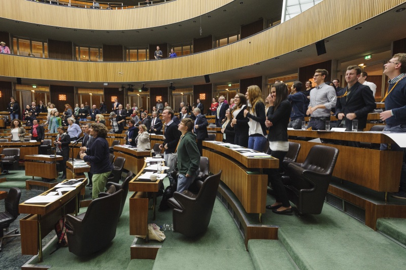 Blick Richtung VeranstaltungsteilnehmerInnen - Abstimmung