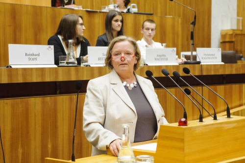 Nationalratsabgeordnete Angela Fichtinger (V) am Rednerpult