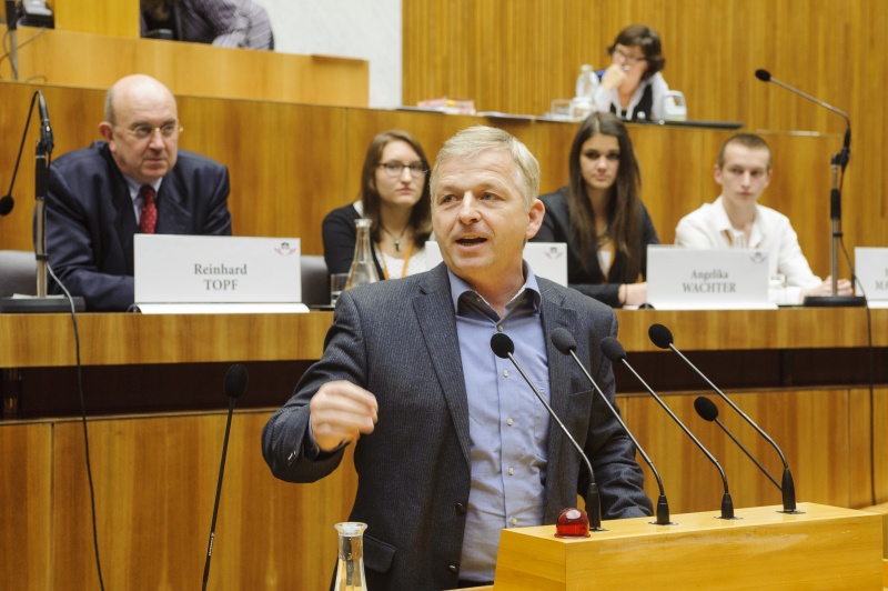 Nationalratsabgeordneter Nikolaus Prinz (V) am Rednerpult