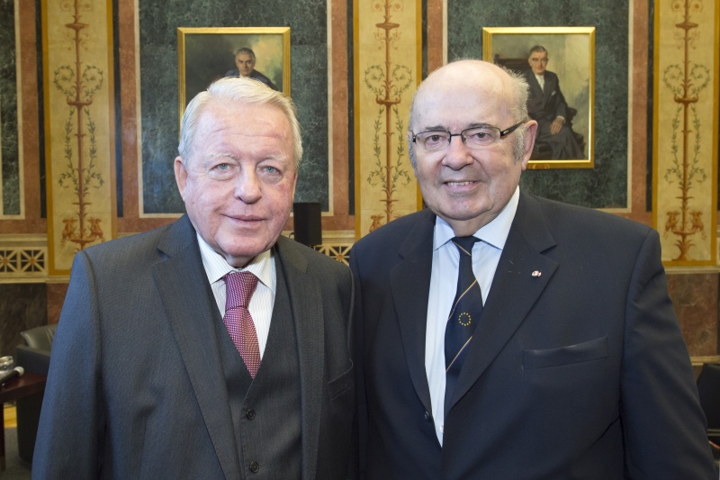 v.li.: Bundeskanzler a. D. Franz Vranitzky (S) und EU Abgeordneter a. D. Milan Linzer (V)