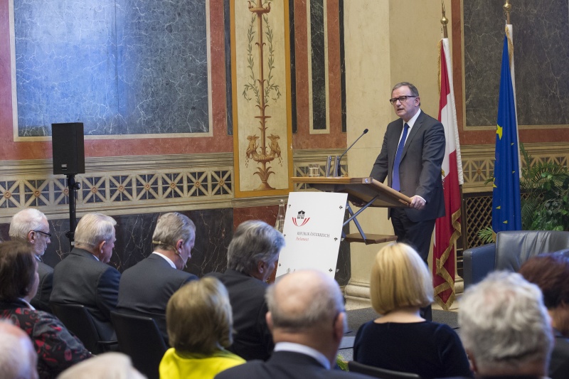 Zweiter Nationalratspräsident Karlheinz Kopf (V) bei seiner Ansprache.