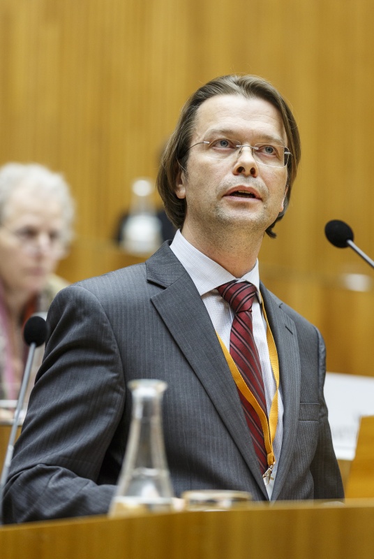 Präsident Bundesverband der Alten- und Pflegeheime Österreich Markus Mattersberger bei seinem Impulsstatement zum Thema Konkretisierung der Erfordernisse in Ausbildung und Praxis