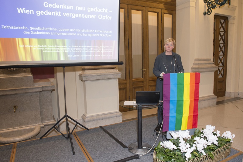 Stadträtin Sandra Frauenberger (S) bei der Eröffung der Konferenz