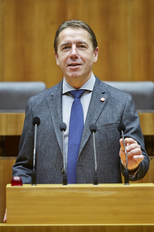 Nationalratsabgeordneter Erwin Angerer (F) am Rednerpult