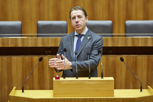 Nationalratsabgeordneter Erwin Angerer (F) am Rednerpult