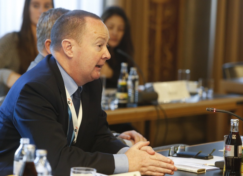 Veranstaltungsteilnehmer am Wort