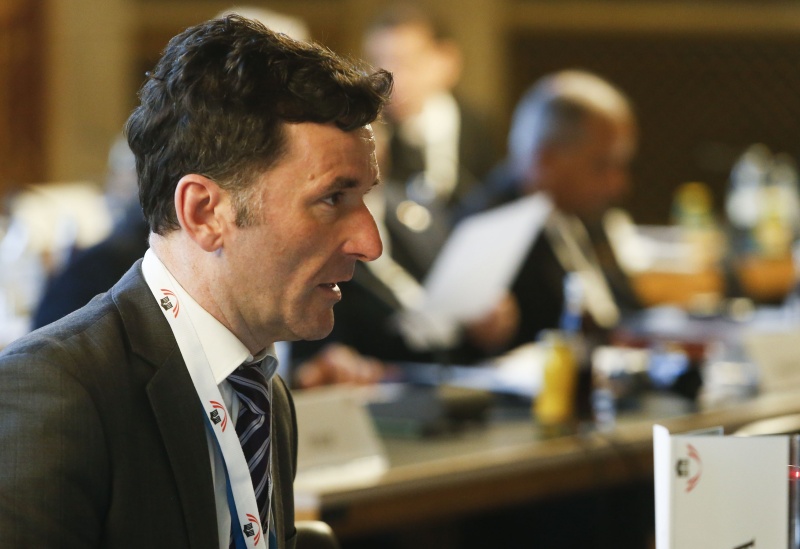 Veranstaltungsteilnehmer am Wort