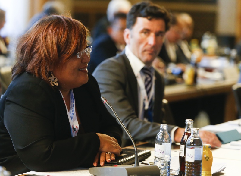 Veranstaltungsteilnehmerin am Wort