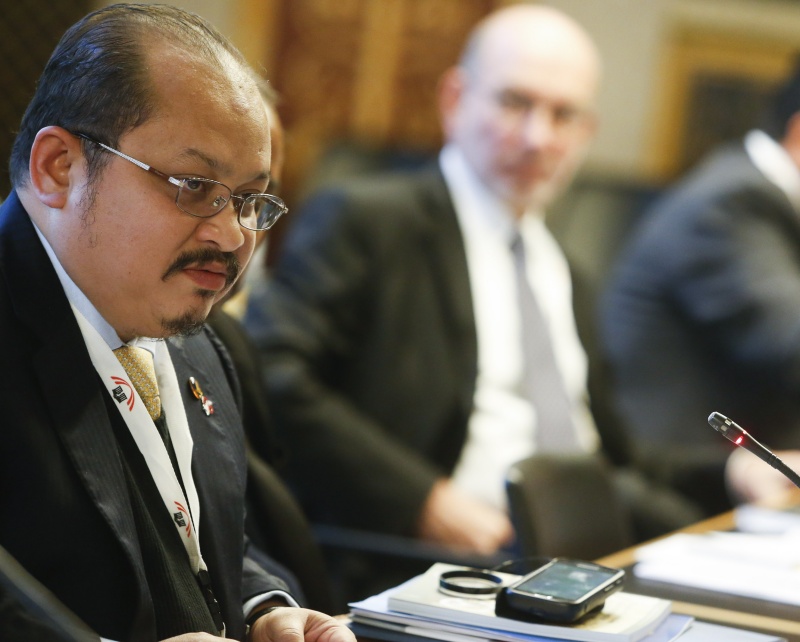 Veranstaltungsteilnehmer am Wort