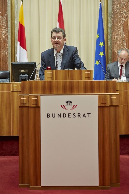 Lehrlingsstellenleiter Wien Erich Huber am Rednerpult