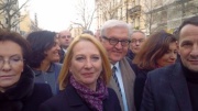 Nationalratspräsidentin Doris Bures (S) und der deutsche Bundesaußenminister Frank-Walter Steinmeier
