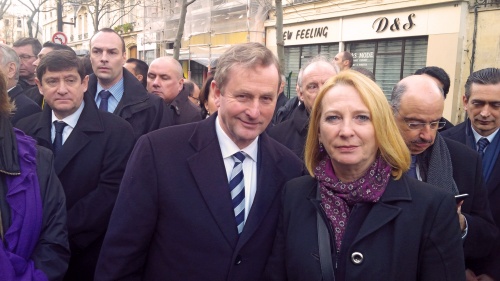 v.re.: Nationalratspräsidentin Doris Bures (S) und der Premierminister Irlands Enda Kenny