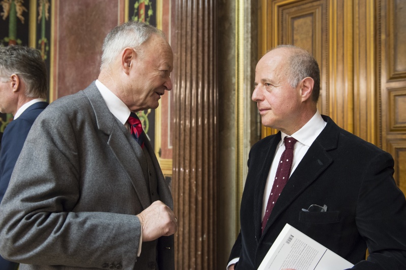 v.li. Präsident des Nationalrates a.D. Andreas Khol im Gespraech mit Universität Wien Clemens Jabloner