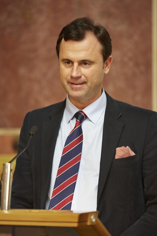Dritter Nationalratspräsident Norbert Hofer (F) am Rednerpult