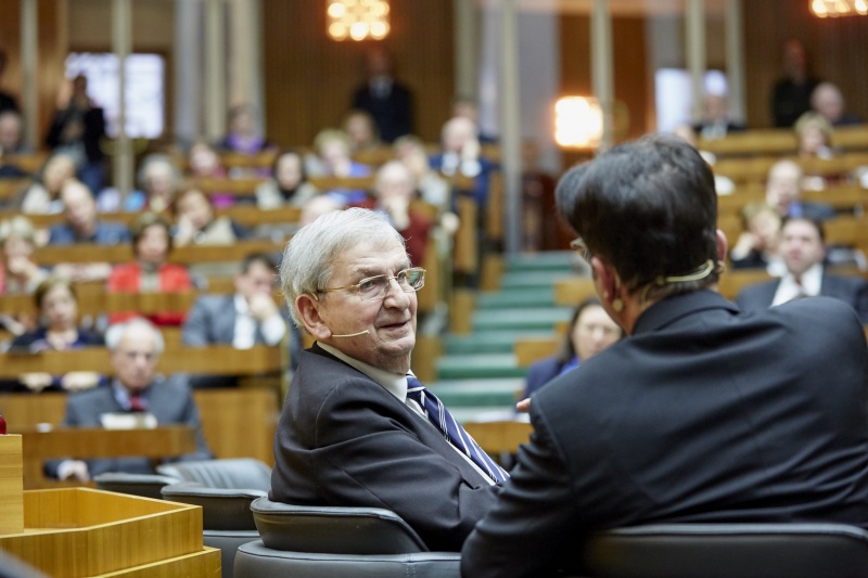 Podium v.li.: Ari Rath im Gespräch mit Michael Kerbler