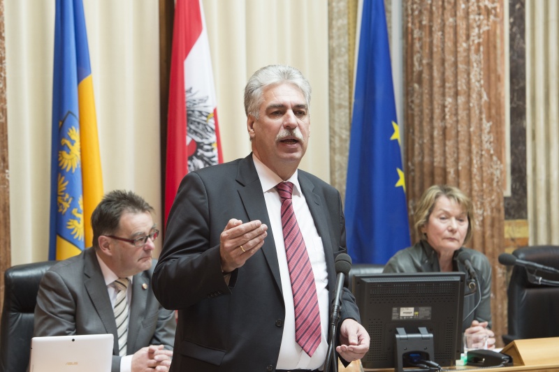 Finanzminister Hans-Jörg Schelling (V) gibt eine Erklärung zum Thema 'Finanzausgleich' ab