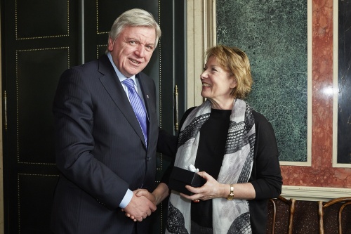 v.re.: Bundesratspräsidentin Sonja Zwazl (V) und der deutsche Bundesratspräsident Volker Bouffier