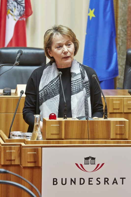 Bundesratspräsidentin Sonja Zwazl (V) am Rednerpult