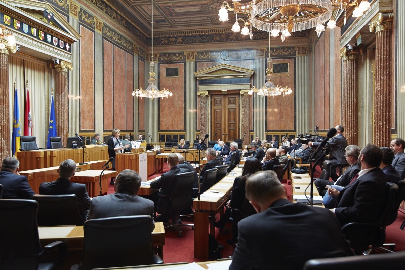 Bundesratspräsidentin Sonja Zwazl (V) am Rednerpult