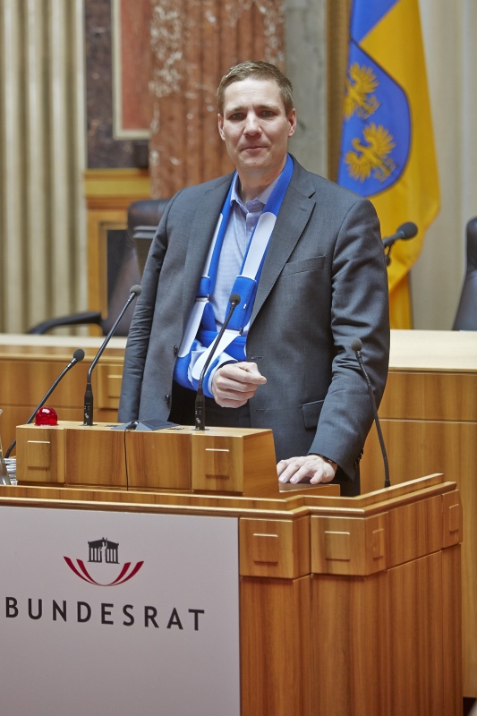 Universität Krems Gottfried Haber am Rednerpult