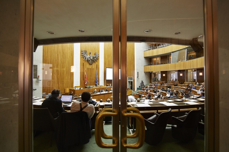 Blick in den NR-Sitzungssaal