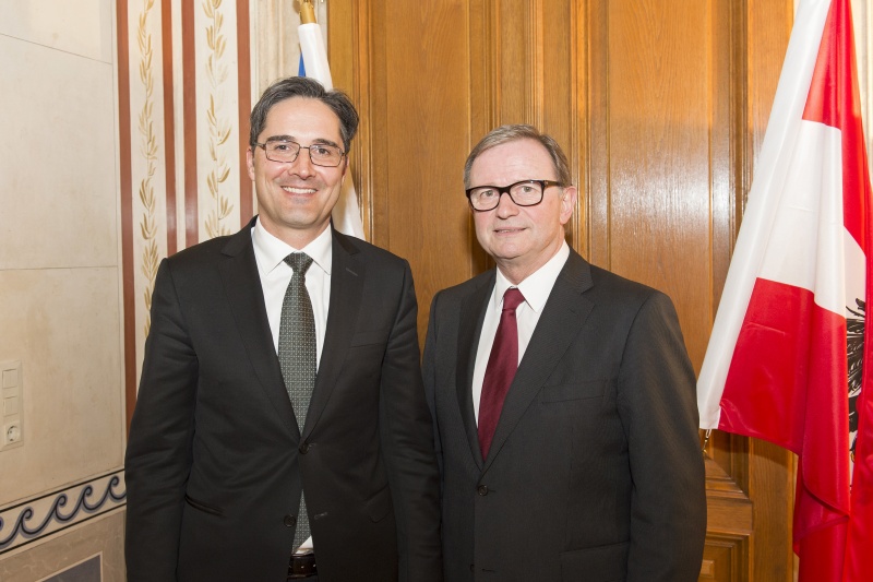 v.l.: Landeshauptmann von Südtirol Arno Kompatscher und Zweiter Nationalratspräsident Karlheinz Kopf (V)