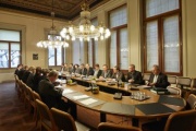 Österreichische Delegation während der Aussprache mit der schweizer bilateralen parlamentarischen Gruppe
