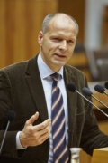 Nationalratsabgeordneter Harald Stefan (F) am Rednerpult
