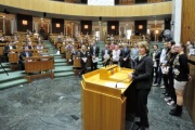 Abschließende Worte durch Bundesratspräsidentin Sonja Zwazl (V) am Rednerpult