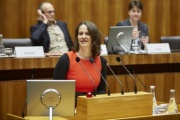 Nationalratsabgeordnete Christiane Brunner (G) am Rednerpult