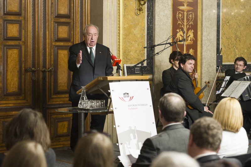 Zweiter Nationalratspräsident a.D. Fritz Neugebauer bei seinen Dankesworten