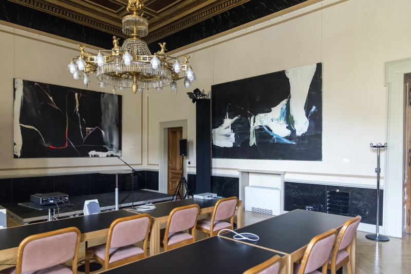 Lokal II. v.li.: Franco Kappl -  Abstraktion Automatist und Franco Kappl -  Her Nigthness