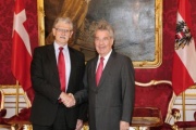 v.re.: Bundespräsident Heinz Fischer und der dänische Parlamentspräsident Mogens Lykketoft