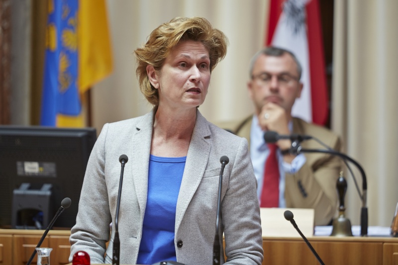 Parlamentsvizedirektorin Susanne Janistyn-Novák am Rednerpult