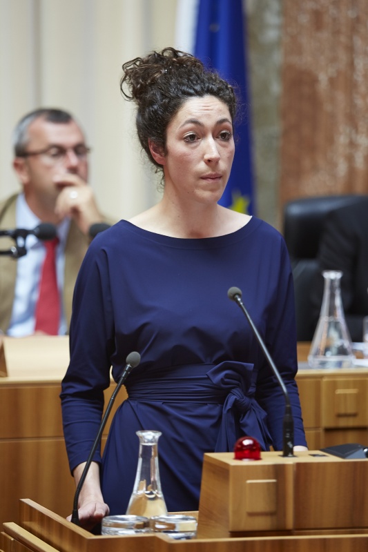 Laura Clifford Kocq van Breugel Zweite Kammer Niederlande am Rednerpult