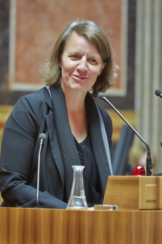 Nationalratsabgeordnete Daniela Musiol (G) am Rednerpult