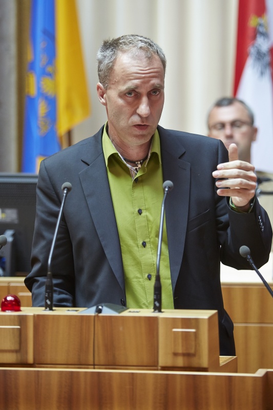 Nationalratsabgeordneter Dieter Brosz (G) am Rednerpult