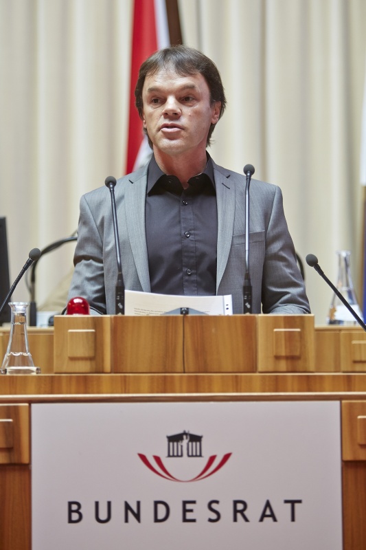 Bürger Harald Petz am Rednerpult