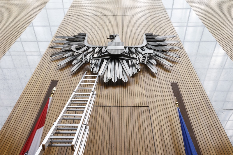 Bundesadler mit Leiter